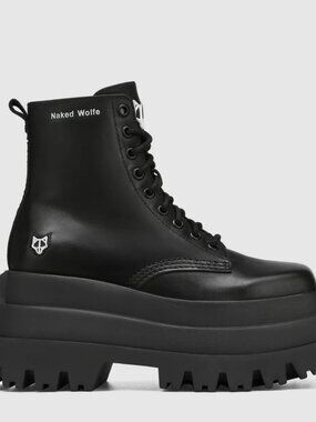 Brand New Naked Wolfe Sloane Black Leather Boots